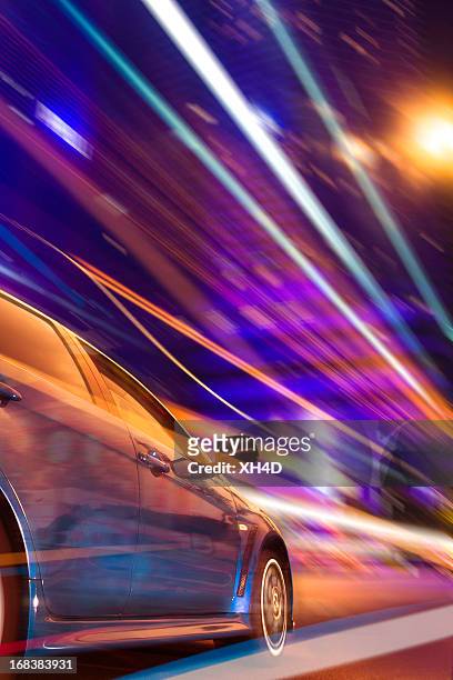 speed in hong kong - red car wire stock pictures, royalty-free photos & images
