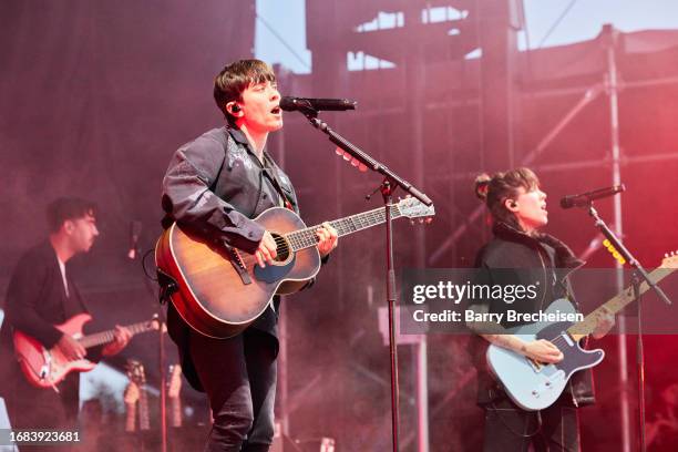 Tegan and Sara perform at Riot Fest at Douglass Park on September 15, 2023 in Chicago, Illinois.