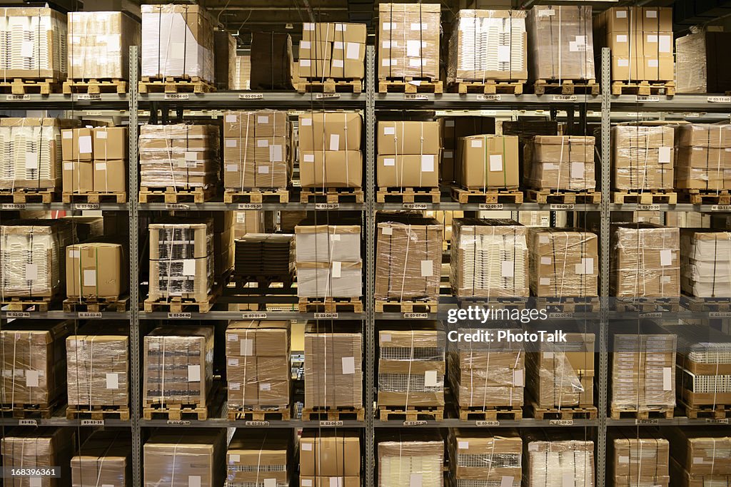 Front View of Warehouse and Cargo Shelf - XXXXXLarge