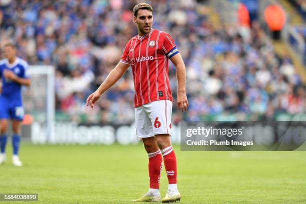 Matty James of Bristol City during the Sky Bet Championship match between Leicester City and Bristol City at King Power Stadium on September 23, 2023...