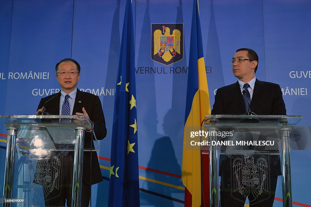 ROMANIA-WORLD BANK-JIM YONG KIM-VICTOR PONTA