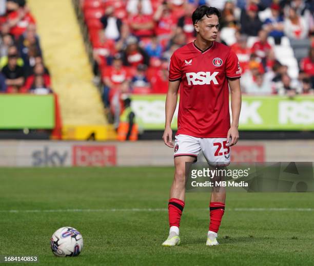 Louie Watson of Charlton Athletic during the Sky Bet League One match between Charlton Athletic and Wycombe Wanderers at Oakwood VCD on September 23,...