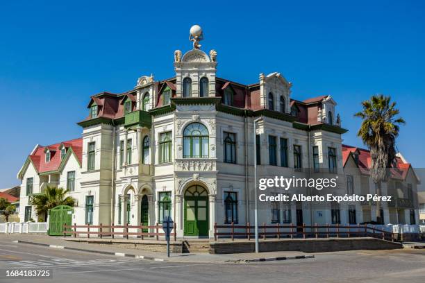 hohenzollern house - old german colonial building - swakopmund, namibia - namibian cultures stock pictures, royalty-free photos & images