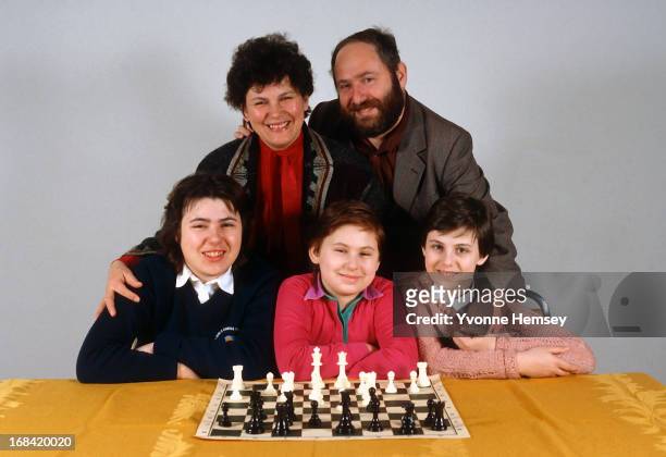 The Polgar family are photographed July 8, 1992 in New York City.
