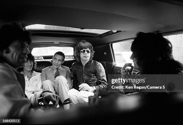 The Rolling Stones are photographed on September 26, 1977 on their way to Tracs in New York City. CREDIT MUST READ: Ken Regan/Camera 5 via Contour by...