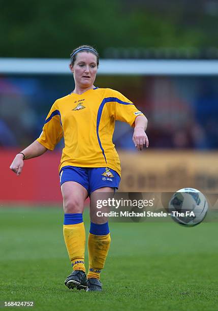 Emma Thomson of Doncaster Belles Ladies FC during the The FA WSL match between Bristol Academy Women's FC and Doncaster Rovers Belles Ladies FC at...