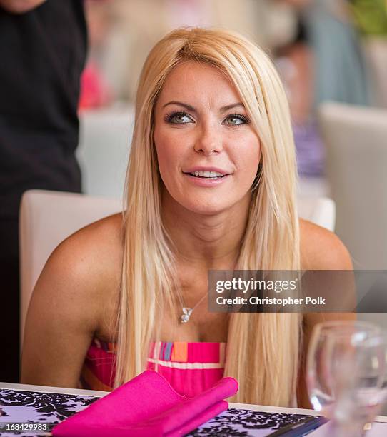 Crystal Harris attends Playboy's 2013 Playmate Of The Year luncheon honoring Raquel Pomplun at The Playboy Mansion on May 9, 2013 in Holmby Hills,...