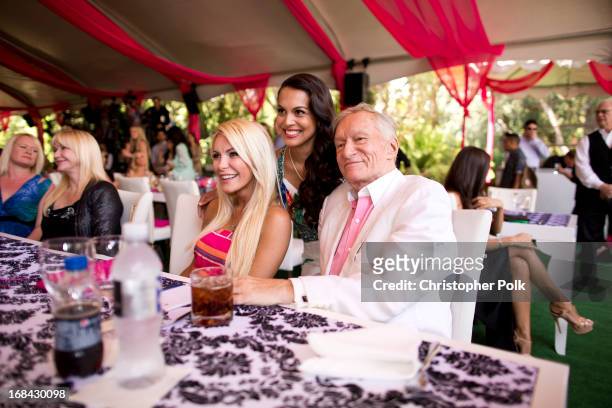 Crystal Harris, 2013 Playmate of the Year Raquel Pomplun and Hugh Hefner attend Playboy's 2013 Playmate of the Year luncheon honoring Raquel Pomplun...