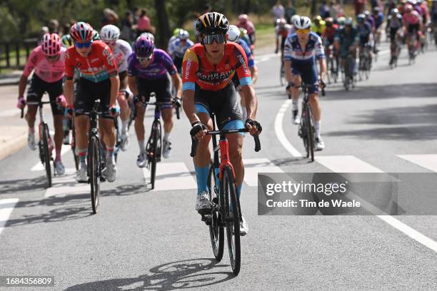 Antonio Tiberi of Italy and Team Bahrain - Victorious attacks during the 78th Tour of Spain 2023, Stage 20 a 207.8km stage from Manzanares El Real to...