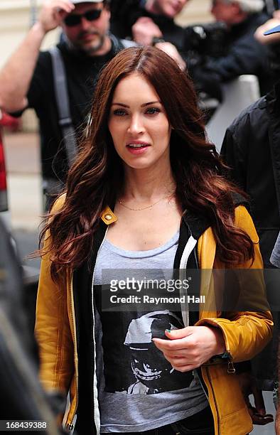 Actress Megan Fox is seen on the set of "Teenage Mutant Ninja Turtles" on May 9, 2013 in New York City.