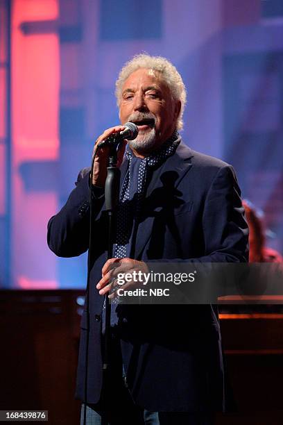 Episode 4458 -- Pictured: Musical guest Tom Jones performs on May 9, 2013 --