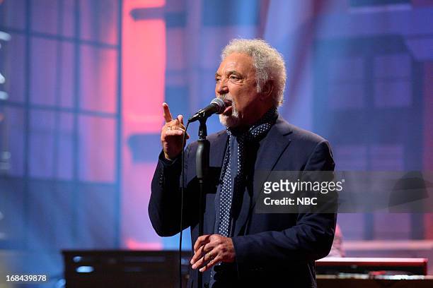 Episode 4458 -- Pictured: Musical guest Tom Jones performs on May 9, 2013 --