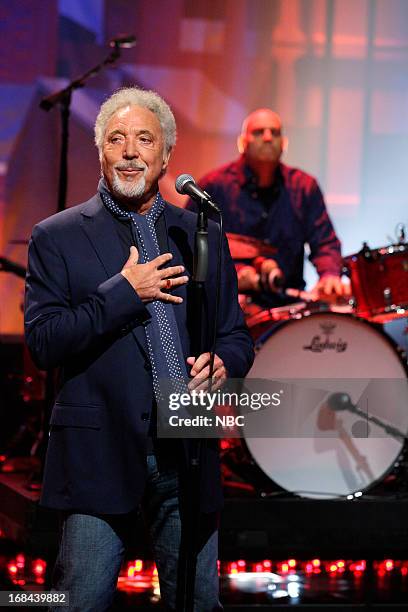 Episode 4458 -- Pictured: Musical guest Tom Jones performs on May 9, 2013 --