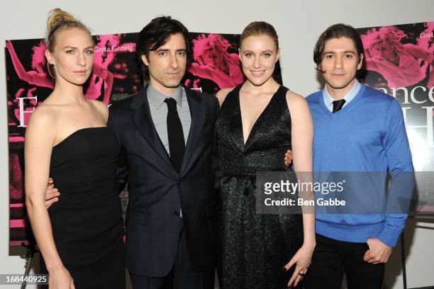 Mickey Sumner, Noah Baumbach, Greta Gerwig and Michael Zegan attend "Frances Ha" New York Premiere at MOMA on May 9, 2013 in New York City.