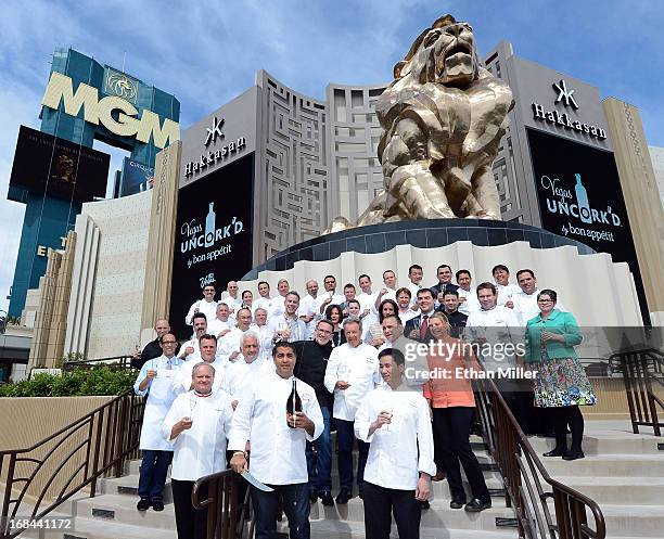 Grand chefs Joel Robuchon, Michael Mina and Ho Chee Boon, mark the beginning of the seventh annual Vegas Uncork'd by Bon Appetit culinary festival,...