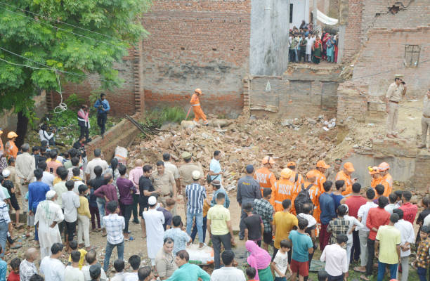 IND: Two-Storeyed Building Collapse In Loni's Roop Nagar In Ghaziabad