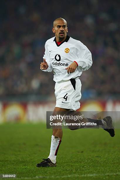 Juan Sebastian Veron of Manchester United in action during the FC Basel v Manchester United UEFA Champions League, Second phase match held on...