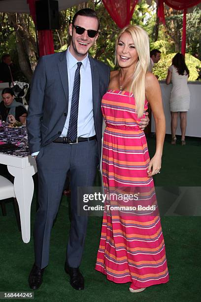 Cooper Hefner and Playmate Crystal Hefner attend the 2013 Playboy Playmate of the Year announcement and reception held at The Playboy Mansion on May...
