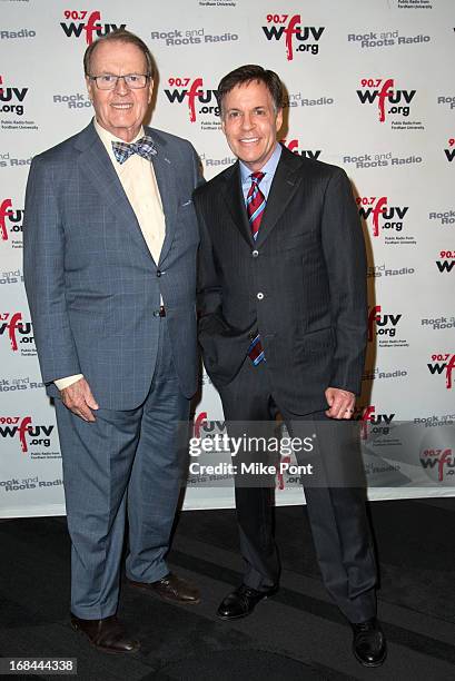 Personality Charles Osgood and Sportscaster Bob Costas attend the 6th Annual WFUV Spring Gala at The Edison Ballroom on May 9, 2013 in New York City.