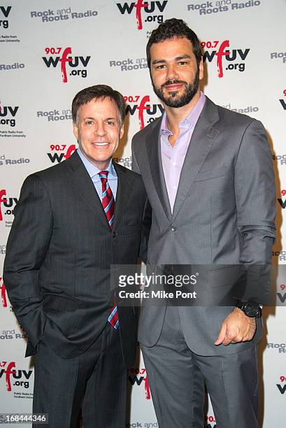 Sportscaster Bob Costas and Sportscaster Spero Dedes attend the 6th Annual WFUV Spring Gala at The Edison Ballroom on May 9, 2013 in New York City.