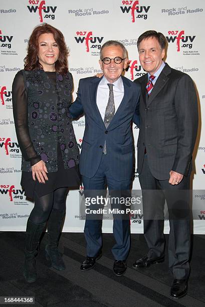 Singer Rosanne Cash, Steven Friedman, and Sportscaster Bob Costas attendsthe 6th Annual WFUV Spring Gala at The Edison Ballroom on May 9, 2013 in New...