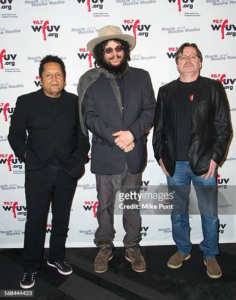 Recording Artist Garland Jeffreys, Producer Don Was, and Singer Southside Johnny attend the 6th Annual WFUV Spring Gala at The Edison Ballroom on May...