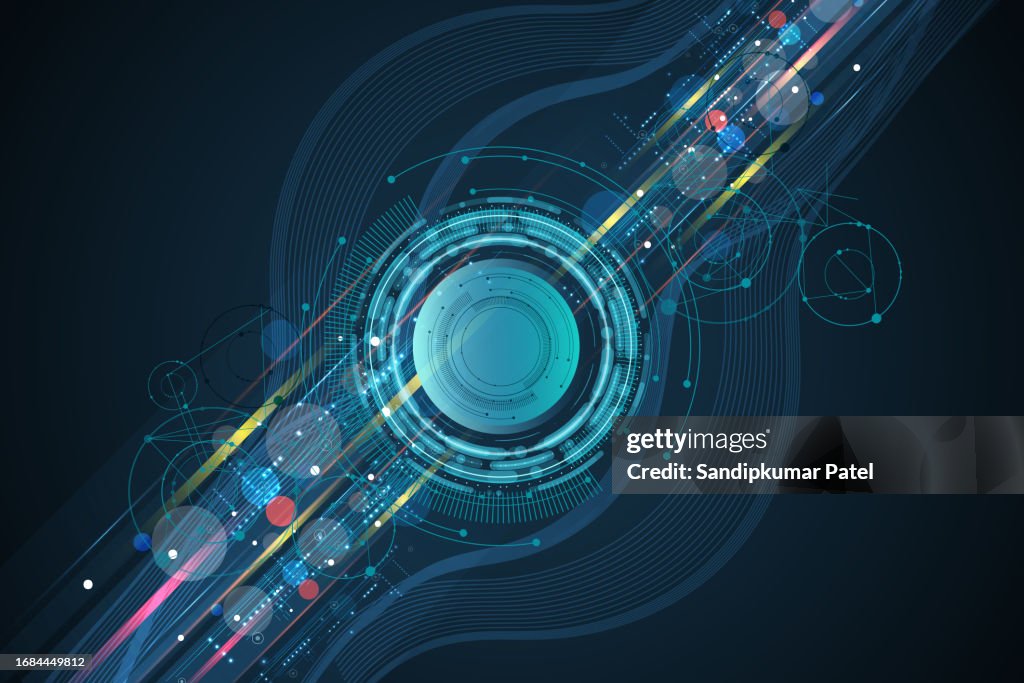 Technology Pattern Background Cd R Futuristic Sci Fi Technology Pattern Concept Background High-Res Vector ...