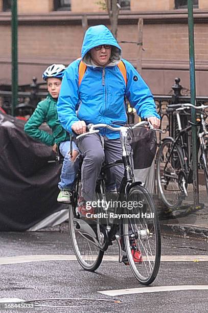 Actor Matthew Broderick and James Wilkie Broderick are seen in the West Village on May 9, 2013 in New York City.