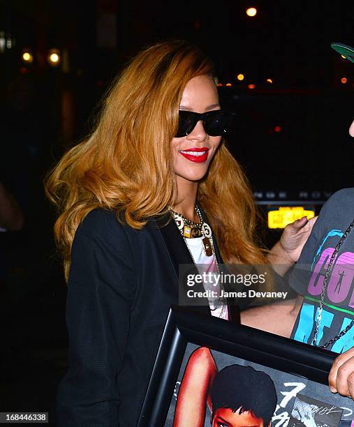 Rihanna seen on the streets of Manhattan on May 9, 2013 in New York City.