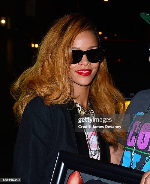 Rihanna seen on the streets of Manhattan on May 9, 2013 in New York City.