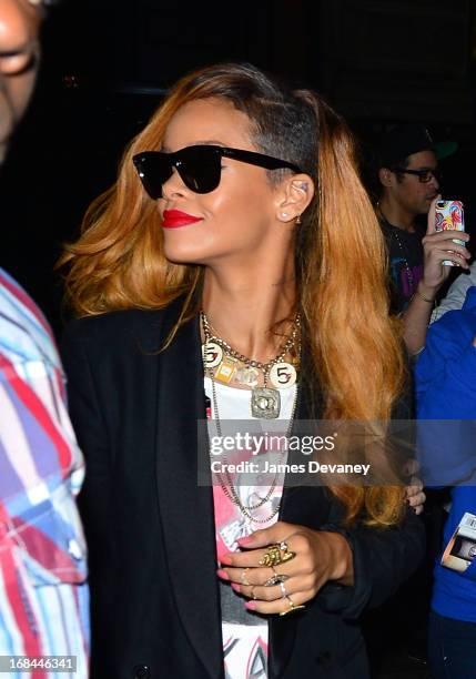 Rihanna seen on the streets of Manhattan on May 9, 2013 in New York City.