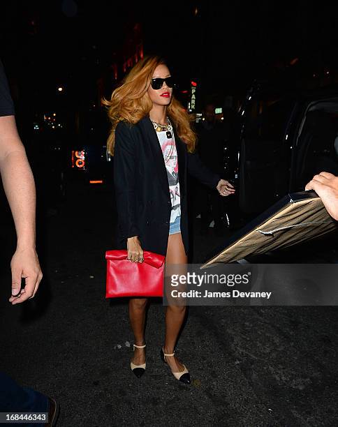Rihanna seen on the streets of Manhattan on May 9, 2013 in New York City.