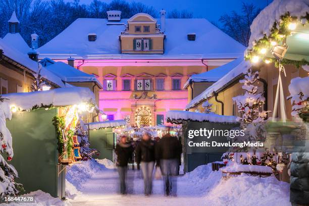 traditional christmas market - salzburg stockfoto's en -beelden