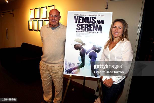 Director Arnon Milchan and his wife tennis player Amanda Coetzer attend the "Venus And Serena" advance LA screening at the Darryl F. Zanuck Theater...