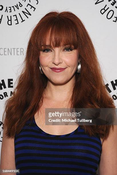 Actress Amy Yasbeck arrives at the premiere of the TV special "American Masters Mel Brooks: Make A Noise" at The Paley Center for Media on May 9,...