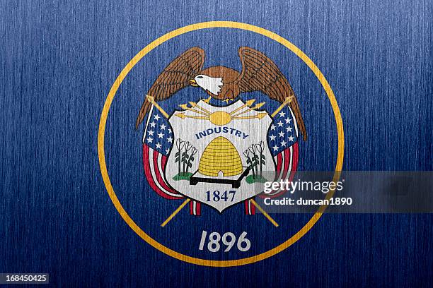 utah flag - utah state flag stock illustrations