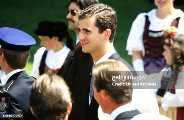 Kronprinz Felipe von Spanien, aka Felipe de Todos los Santos de Borbón y Grecia, Prinz von Asturien, beim offiziellen Deutschlandbesuch im Sommer...