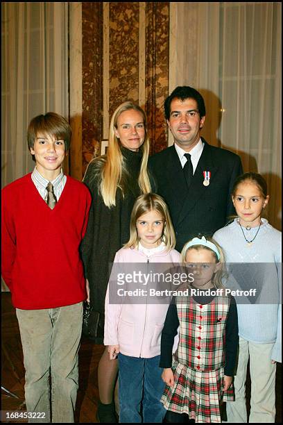 Prince and Princess Charles-Emmanuel de Bourbon-Parme and children Amaury, Zita, Elisabeth and Charlotte at Prince Charles-Emmanuel De Bourbon-Parma...