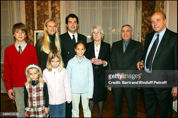 Prince and Princess Charles Emmanuel De Bourbon Parme and their children Amaury, Zita, Elisabeth and Charlotte, Prince Charles' parents and Gerard...