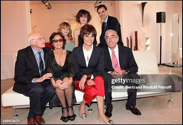 Ines de La Fressange, her father, her mother, her brother Yvan, her daughters Nine and Violette and her brother in law Mario D' Urso at Ines De La...