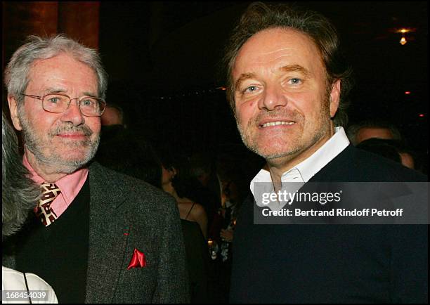 Guillaume Durand and his father at 100th Episode Of "Campus" Of Guillaume Durant At Le Cafe De L'Homme Restaurant At The Trocadero.