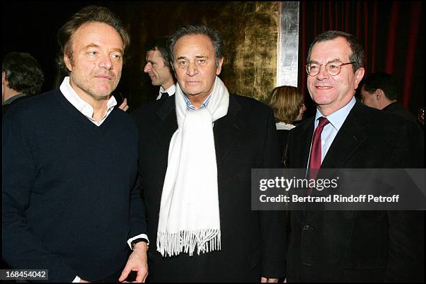 Guillaume Durand, Roger Hanin and Marc Tessier at 100th Episode Of "Campus" Of Guillaume Durant At Le Cafe De L'Homme Restaurant At The Trocadero.