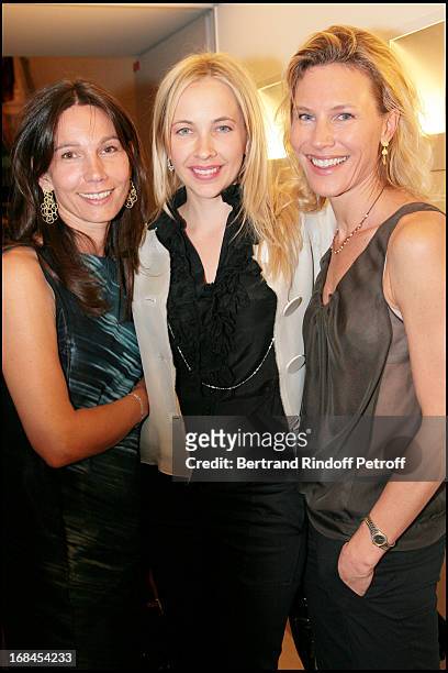 Ariane Poniatowski, Melonie Hennessy and Grace Borletti at "Art Toy" Benefit Auction At Christie's For Association "Paris Tout P'Tits".
