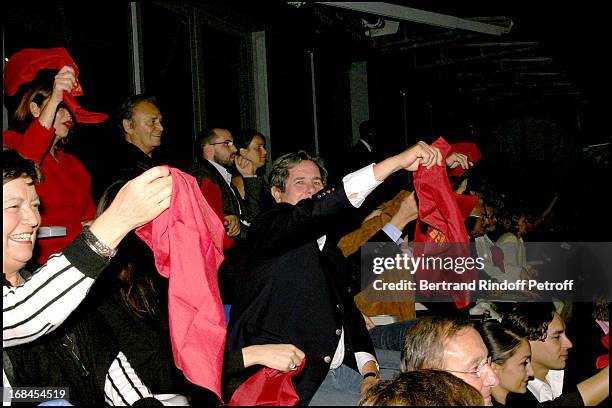 Roger Hanin, daughter Isabelle, Jean Louis and Anne Marie Debre - "Ben Hur" show at the French stadium .