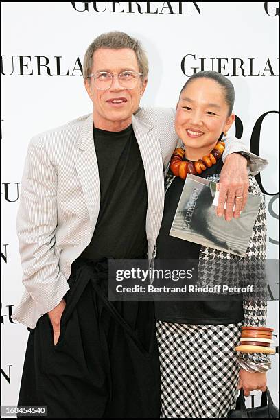 Jean-Paul Goude and his wife Karen at Guerlain Celebrates Its 180th Anniversary With The Launch Of New Men's Fragrance At Rodin Museum.