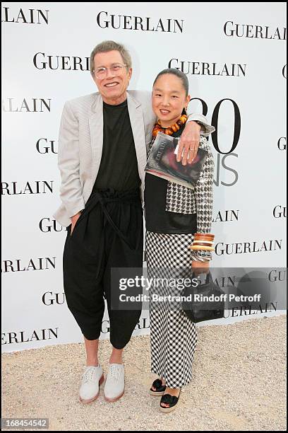 Jean-Paul Goude and his wife Karen at Guerlain Celebrates Its 180th Anniversary With The Launch Of New Men's Fragrance At Rodin Museum.