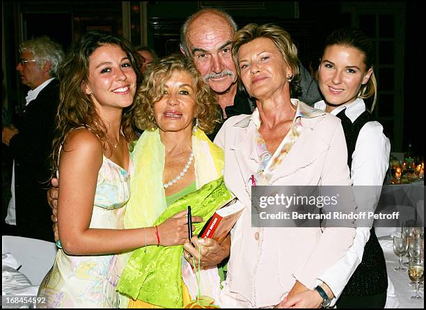 Micheline Roquebrune's family, Stephanie and Eve Anna Renouvin at Sean Connery And Micheline Roquebrune 30 Year Anniversary Party At Chateau De...