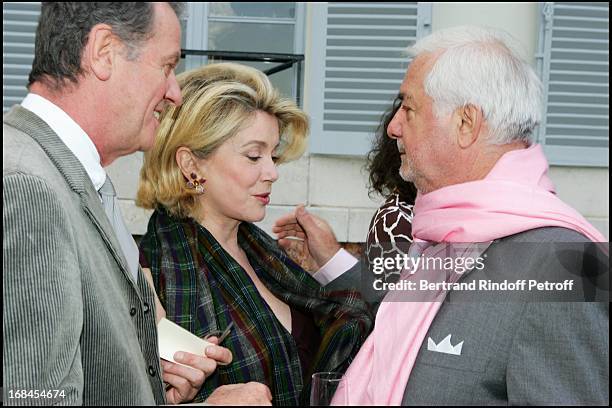 Jacques Grange, Catherine Deneuve, Jean-Claude Brialy at Sean Connery And Micheline Roquebrune 30 Year Anniversary Party At Chateau De Groussay .
