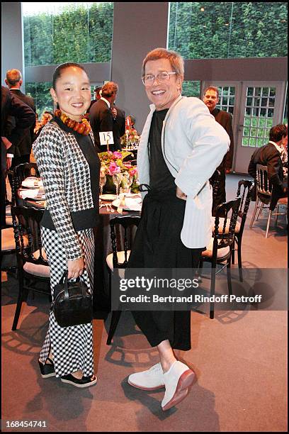 Jean-Paul Goude and his wife Karen at Guerlain Celebrates Its 180th Anniversary With The Launch Of New Men's Fragrance At Rodin Museum.