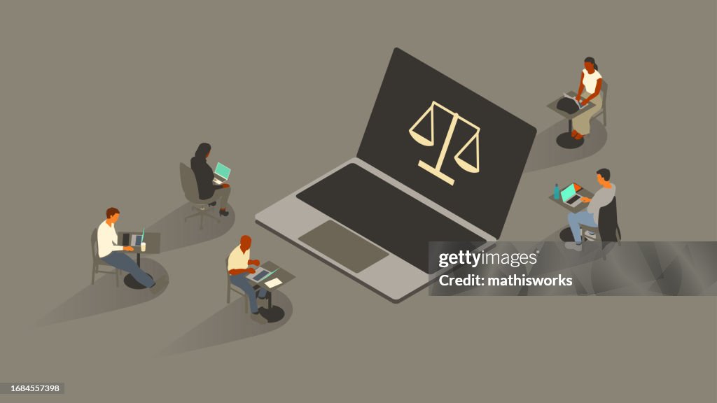 Legal on laptop